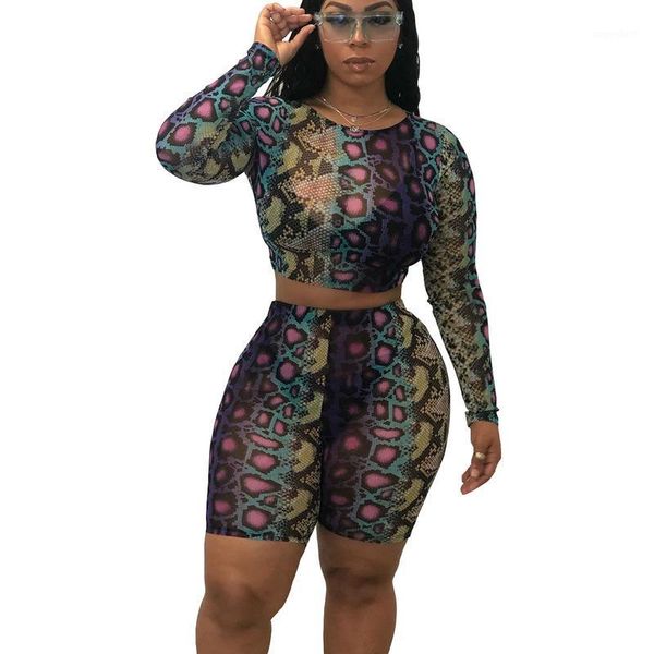 2020 new women's printing snakeskin long sleeve t shirt and shorts two-piece outfit set clubwear1, White
2020 new women's printing snakeskin long sleeve t shirt and shorts two-piece outfit set clubwear1, White