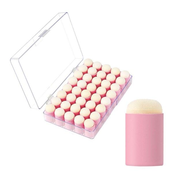 40 Pack Of Finger Sponge Daubers With Storage Case For Painting Art Ink Crafts R66c