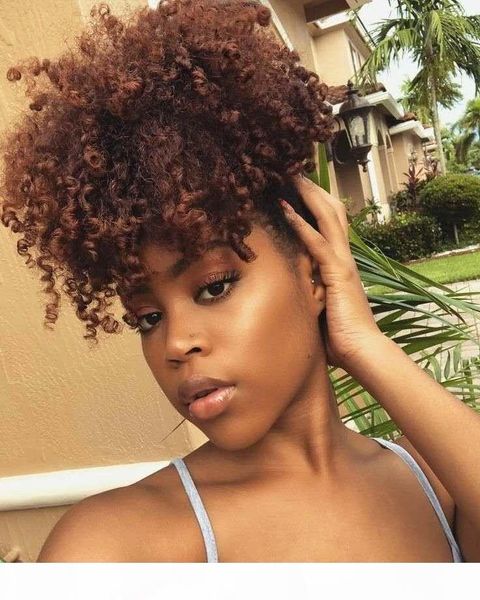 beauty brown short high afro kinky curly puff ponytail with bang human hair extension drawstring ponytail for black women 140g natural puff
beauty brown short high afro kinky curly puff ponytail with bang human hair extension drawstring ponytail for black women 140g natural puff
