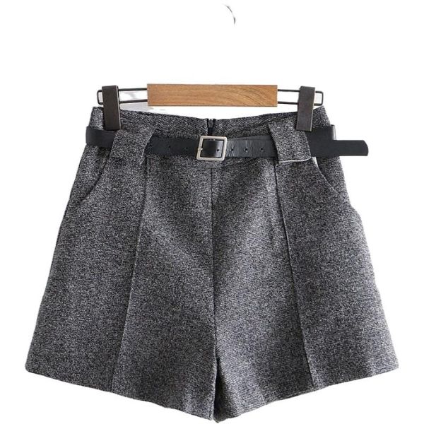 women woolen shorts with sashes 2020 autumn mini shorts outerwear casual high waist short korean style ladies bottoms, White;black
women woolen shorts with sashes 2020 autumn mini shorts outerwear casual high waist short korean style ladies bottoms, White;black