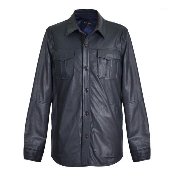 2020 blue men slim fit leather shirt single breasted large size xxxl genuine thin sheepskin russian spring casual natural shirt1, Black
2020 blue men slim fit leather shirt single breasted large size xxxl genuine thin sheepskin russian spring casual natural shirt1, Black