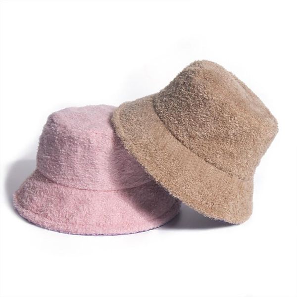 woman bucket hats lamb wool winter autumn solid thick warm outdoor lady caps, Blue;gray
woman bucket hats lamb wool winter autumn solid thick warm outdoor lady caps, Blue;gray