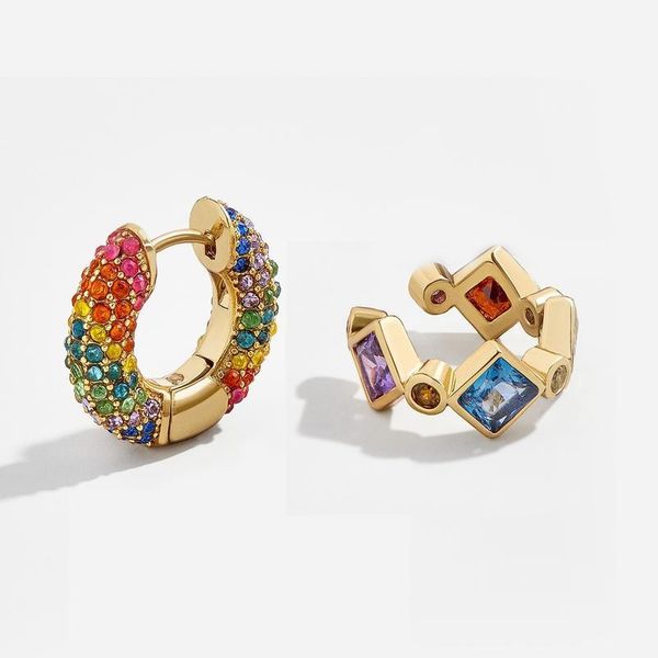 women cz rainbow earrings cubic zirconia ear cuff set for female trendy gold huggie clip on earrings earcuff crystal qylqzv, Silver
women cz rainbow earrings cubic zirconia ear cuff set for female trendy gold huggie clip on earrings earcuff crystal qylqzv, Silver
