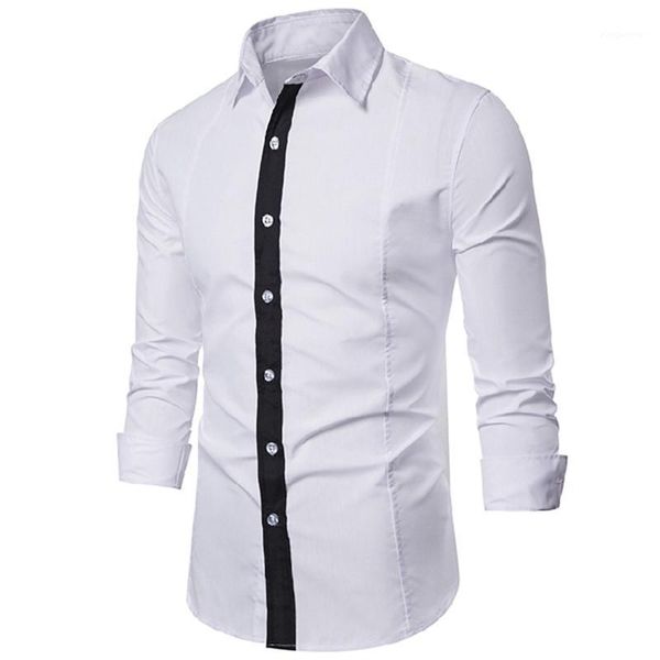 2020 fashion new men's casual long sleeve cotton slim business shirt / men's slim collar lapel shirt1, White;black
2020 fashion new men's casual long sleeve cotton slim business shirt / men's slim collar lapel shirt1, White;black