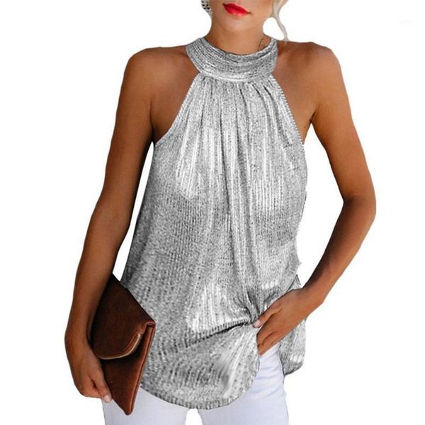 plus size 5xl women gold silver black glitter blouse shirt 2020 new summer sleeveless halter vest casual loose and blouses1, White
plus size 5xl women gold silver black glitter blouse shirt 2020 new summer sleeveless halter vest casual loose and blouses1, White