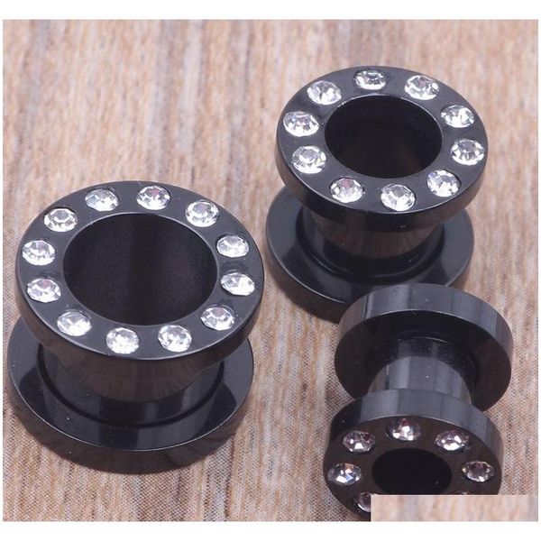 50pcs/lot mix 4-12mm stainless steel black screw body jewelry piercing crystal flesh tunnel ear plug cpizl, Silver
50pcs/lot mix 4-12mm stainless steel black screw body jewelry piercing crystal flesh tunnel ear plug cpizl, Silver
