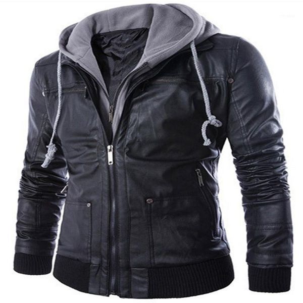 men fashion leather coat the european and american style of cultivate one's morality even cap off two men locomotive leather1, Black
men fashion leather coat the european and american style of cultivate one's morality even cap off two men locomotive leather1, Black