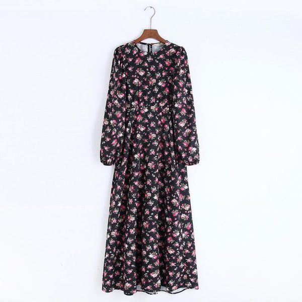 women long floral dress autumn 2019 new clothing vintage prints long sleeve feminino vestidos1, Black;gray
women long floral dress autumn 2019 new clothing vintage prints long sleeve feminino vestidos1, Black;gray