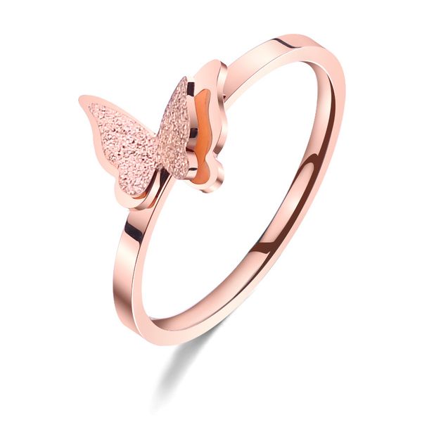 frosted butterfly steel ring female personality 18 rose gold plated ring not flea fashion jewelry, Golden;silver
frosted butterfly steel ring female personality 18 rose gold plated ring not flea fashion jewelry, Golden;silver