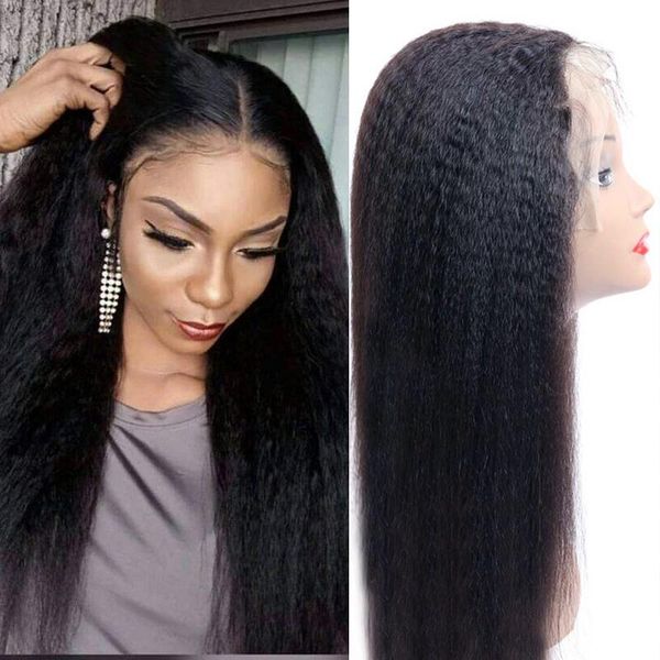 kinky straight wig 13*4 lace front human hair wigs preplucked remy yaki lace wig 4x4 lace closure wig for black women u part wigs, Black;brown
kinky straight wig 13*4 lace front human hair wigs preplucked remy yaki lace wig 4x4 lace closure wig for black women u part wigs, Black;brown