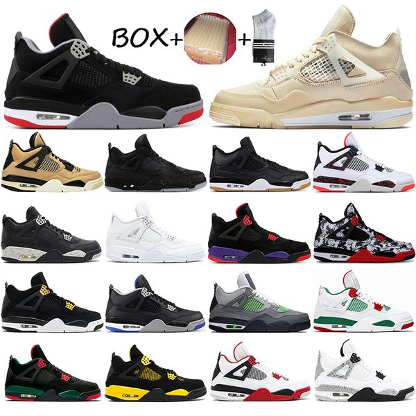 with box bred 4 4s basketball shoes men laser black gum thunder royalty tattoo lava rapotors designer sneakers pure mens trainers 40-47, White;red
with box bred 4 4s basketball shoes men laser black gum thunder royalty tattoo lava rapotors designer sneakers pure mens trainers 40-47, White;red