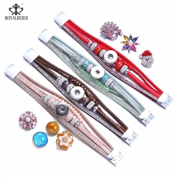 charm bracelets royalbeier 1pc wide leather bracelet fit for 18mm snap button braceelts magnet buckle rhinestone bracelet&bangle christmas g, Golden;silver
charm bracelets royalbeier 1pc wide leather bracelet fit for 18mm snap button braceelts magnet buckle rhinestone bracelet&bangle christmas g, Golden;silver