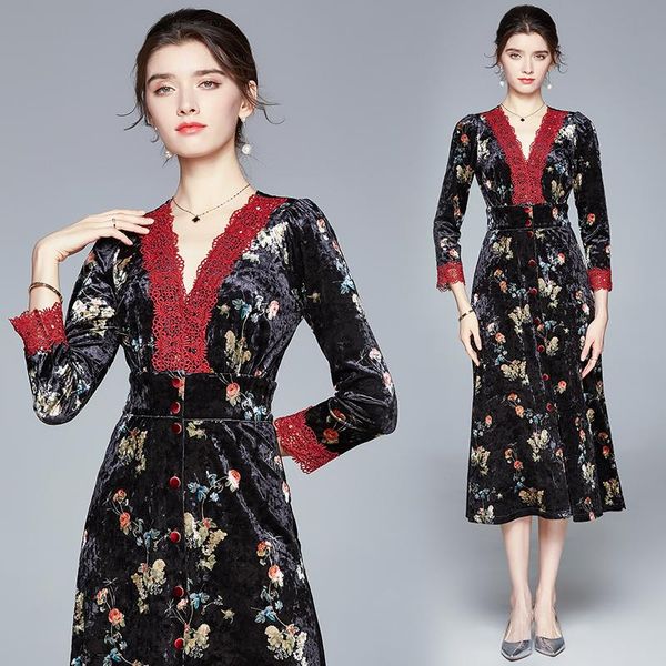 casual dresses velvet dress women autumn winter print vintage elegant long sleeve birthday for french, Black;gray
casual dresses velvet dress women autumn winter print vintage elegant long sleeve birthday for french, Black;gray