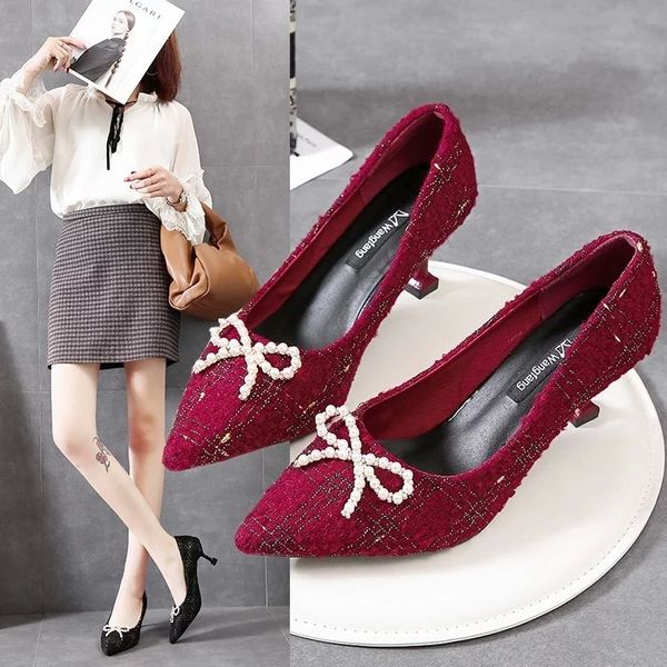 women dress shoes costume tweed high heels pearls bow pumps pointed toe stilettos plaid boat shoes black red zapatos mujer 8892n #1i0x
women dress shoes costume tweed high heels pearls bow pumps pointed toe stilettos plaid boat shoes black red zapatos mujer 8892n #1i0x