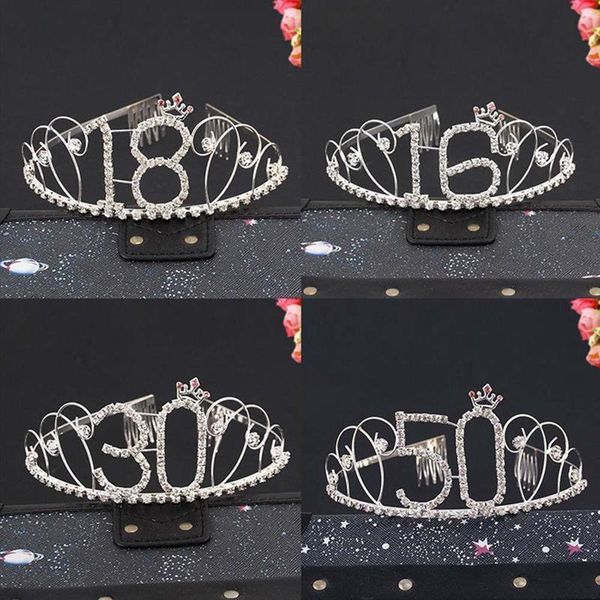 anniversary birthday 13/16/18/21/30/40/50th silver rhinestone tiara crown headband
anniversary birthday 13/16/18/21/30/40/50th silver rhinestone tiara crown headband