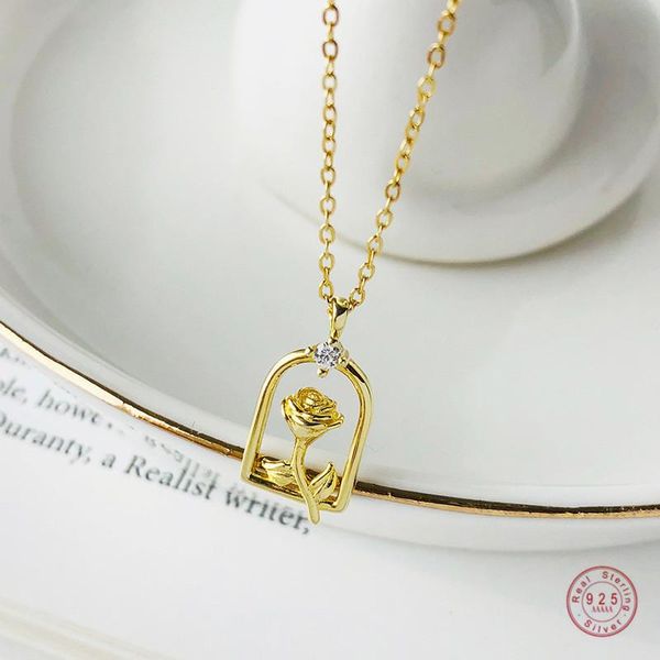 925 sterling silver fashion simple hollow flower clavicle chain necklace women wedding party jewelry accessories girlfriend gift
925 sterling silver fashion simple hollow flower clavicle chain necklace women wedding party jewelry accessories girlfriend gift