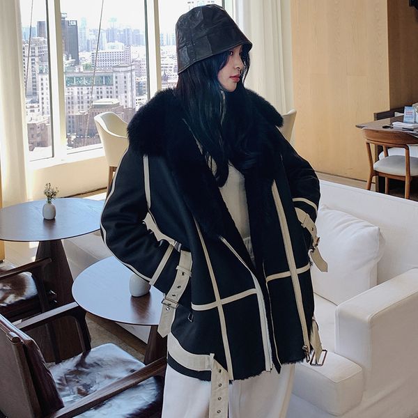 winter fashion 2020 design ladies a piece of real skin leather ram woman's coat streetwear 04in, Black
winter fashion 2020 design ladies a piece of real skin leather ram woman's coat streetwear 04in, Black