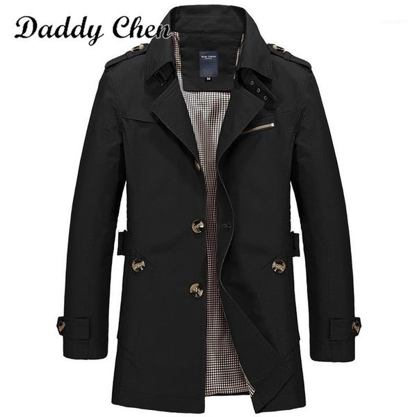 men's trench coats 2021 solid color buttons men jacket coat fashion spring brand casual fit overcoat outerwear male1, Tan;black
men's trench coats 2021 solid color buttons men jacket coat fashion spring brand casual fit overcoat outerwear male1, Tan;black