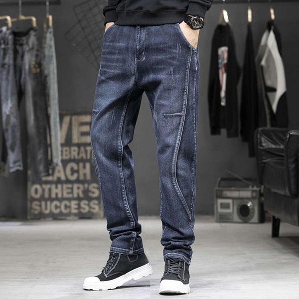 winter cashmere thickened mens ripped skinny designer distressed jeans men's loose straight tube plus size youth leisure elastic fat pa, Blue
winter cashmere thickened mens ripped skinny designer distressed jeans men's loose straight tube plus size youth leisure elastic fat pa, Blue