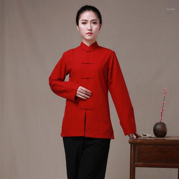hanfu femal costume long sleeve cotton traditional chinese clothes tang suit women tai chi uniform shirt red blouse1, Black;brown
hanfu femal costume long sleeve cotton traditional chinese clothes tang suit women tai chi uniform shirt red blouse1, Black;brown
