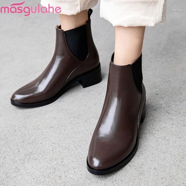 masgulahe 2020 new arrival women ankle boots round toe autumn boots slip on square heels fashion dress party shoes woman1, Black
masgulahe 2020 new arrival women ankle boots round toe autumn boots slip on square heels fashion dress party shoes woman1, Black