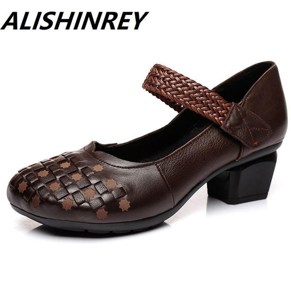 dress shoes alishinrey 2021 vintage genuine leather women's high heel fashion non-slip soft bottom women pumps, Black
dress shoes alishinrey 2021 vintage genuine leather women's high heel fashion non-slip soft bottom women pumps, Black