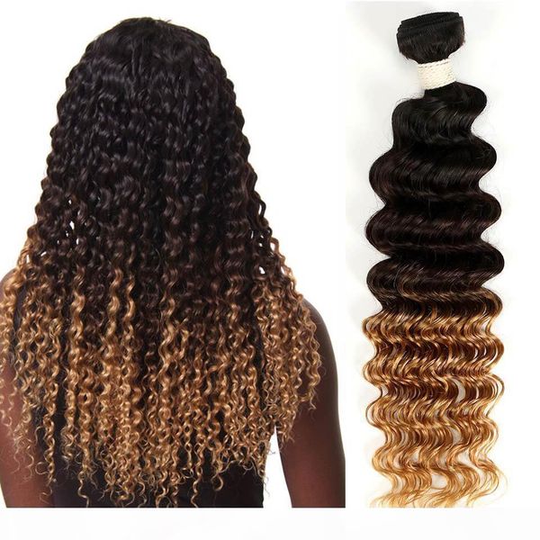 peruvian ombre deep wavy hair 1b 4 27 ombre deep wave 3 bundles peruvian ombre hair extension curly human hair blonde deep wave, Black 
peruvian ombre deep wavy hair 1b 4 27 ombre deep wave 3 bundles peruvian ombre hair extension curly human hair blonde deep wave, Black