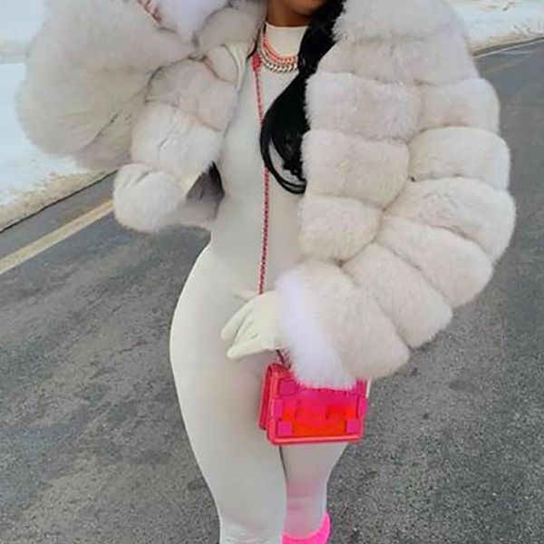 women's fur & faux solid color coats women autumn winter warm thick jacket female luxury fluffy plush outerwear slim short overcoat, Black
women's fur & faux solid color coats women autumn winter warm thick jacket female luxury fluffy plush outerwear slim short overcoat, Black