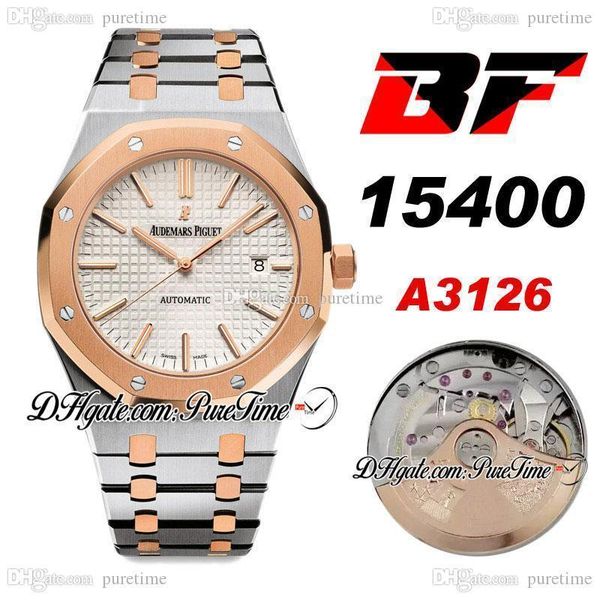 bff 41mm 15400 серебряная текстура циферблата cal a3120 автоматические мужские часы две тона розовое золото из нержавеющей стали браслет луч, Slivery;brown
bff 41mm 15400 серебряная текстура циферблата cal a3120 автоматические мужские часы две тона розовое золото из нержавеющей стали браслет луч, Slivery;brown