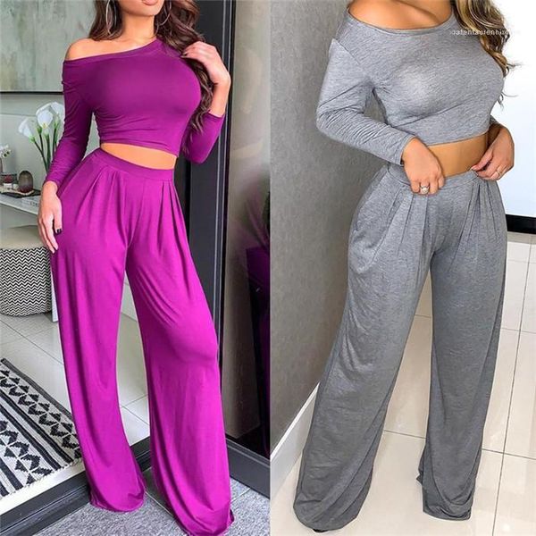 and high wasit straight pants british style casual women clothing silky two piece sets womens designer o neck long sleeve t shirts, White 
and high wasit straight pants british style casual women clothing silky two piece sets womens designer o neck long sleeve t shirts, White