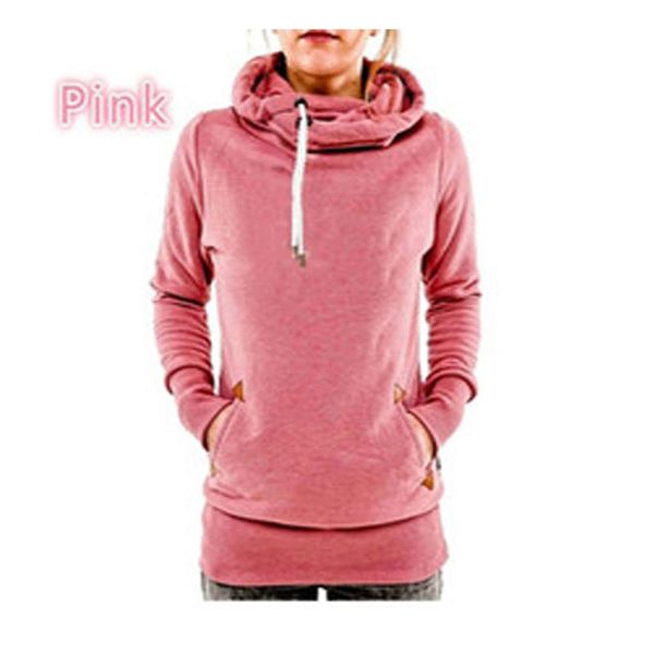 european and american new style women's fall/winter casual hooded sweater plus velvet drawstring slim top, Black
european and american new style women's fall/winter casual hooded sweater plus velvet drawstring slim top, Black