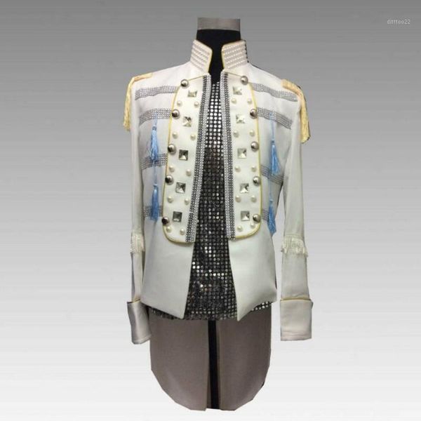 men's suits & blazers european and american style bar guest collar dance costume 2021 nightclub male singer court swallowtail dress1, White;black
men's suits & blazers european and american style bar guest collar dance costume 2021 nightclub male singer court swallowtail dress1, White;black