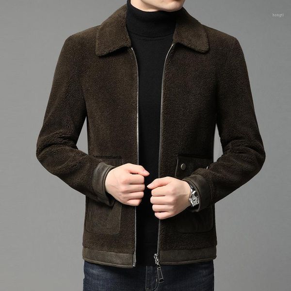 winter cashmere jacket men's short granular fleece fur integration new cashmere lapel thickened coat fashion1, Black
winter cashmere jacket men's short granular fleece fur integration new cashmere lapel thickened coat fashion1, Black