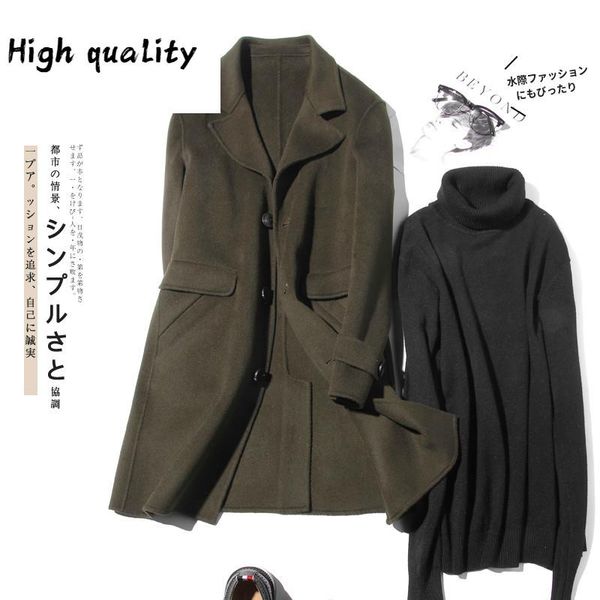wool 100% coat men autumn double-sided long jacket men korean mens overcoat peacoat jackets erkek mont, Black
wool 100% coat men autumn double-sided long jacket men korean mens overcoat peacoat jackets erkek mont, Black