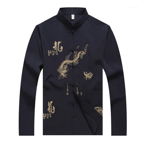 new year dragon suit for men traditional chinese style dragon embroidery long sleeve silk tang suit china fashion clothing1, Red
new year dragon suit for men traditional chinese style dragon embroidery long sleeve silk tang suit china fashion clothing1, Red
