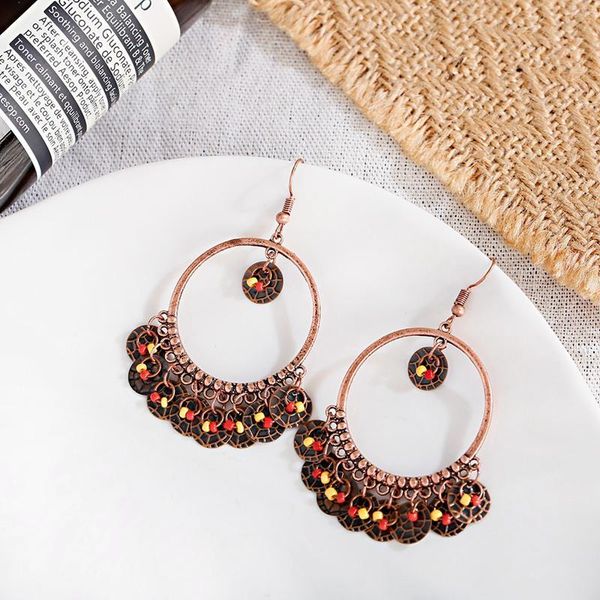 vintage ethnic round bronze dangle earrings for women female tassel beads earrings bridal party wedding jewelry ornaments, Silver
vintage ethnic round bronze dangle earrings for women female tassel beads earrings bridal party wedding jewelry ornaments, Silver
