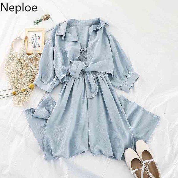 Women's Two Piece Pants Neploe Women Pieces Suit Fashion Spring Short Blouse Shirt Cardigan + Spaghetti Strap Jumpsuit Suits Woman Outf, White
Women's Two Piece Pants Neploe Women Pieces Suit Fashion Spring Short Blouse Shirt Cardigan + Spaghetti Strap Jumpsuit Suits Woman Outf, White