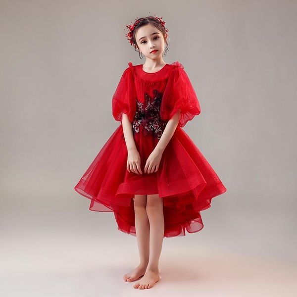 girl's dresses flower girl tiered lace tulle princess ball gown o-neck embroidery pearls sequined red knee-length kids party dress d175, Red;yellow
girl's dresses flower girl tiered lace tulle princess ball gown o-neck embroidery pearls sequined red knee-length kids party dress d175, Red;yellow