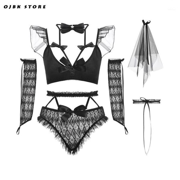 5pcs lingerie set for women lace push up transparent bra erotic girl underwear g-string stocking sling bride gift girlfiend1, Red;black
5pcs lingerie set for women lace push up transparent bra erotic girl underwear g-string stocking sling bride gift girlfiend1, Red;black