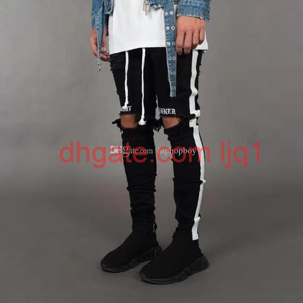 new mens stylist jeans mens casual pants mens hip hop style jeans black white, Blue
new mens stylist jeans mens casual pants mens hip hop style jeans black white, Blue