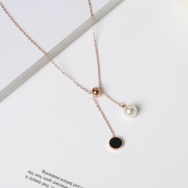 yun ruo rose gold color pearl pendant necklace fashion titanium steel jewelry woman birthday gift never fade 2020, Silver
yun ruo rose gold color pearl pendant necklace fashion titanium steel jewelry woman birthday gift never fade 2020, Silver