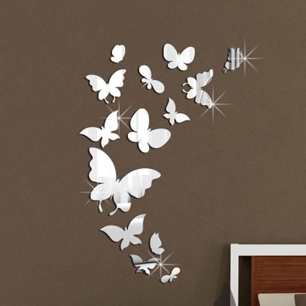 2021 new diy reflective stickers cartoon gold silver 14 butterfly mirror wall stickers
2021 new diy reflective stickers cartoon gold silver 14 butterfly mirror wall stickers