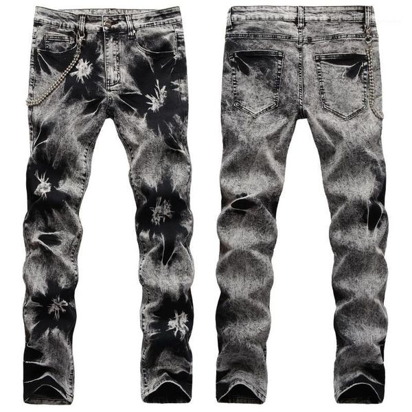 2020 men's hip-hop pleated craft fried snowflake vintage lanyard decorative stretch slim jeans1, Blue
2020 men's hip-hop pleated craft fried snowflake vintage lanyard decorative stretch slim jeans1, Blue