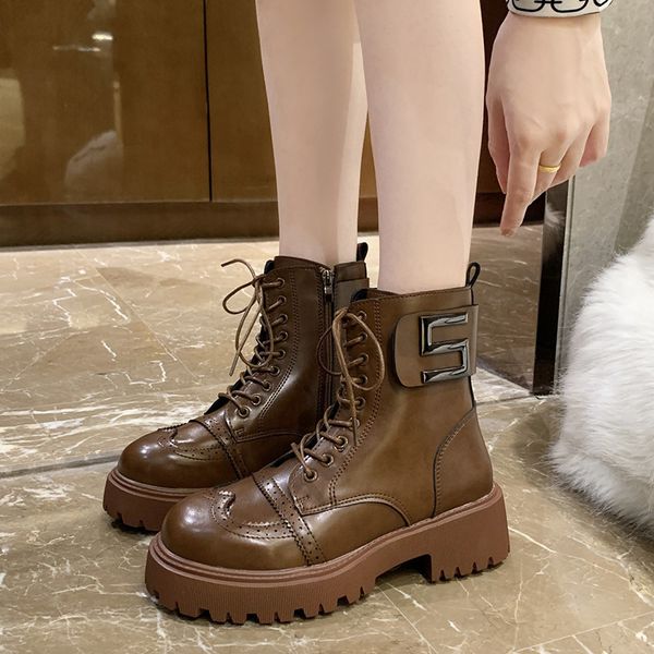 designer 2020 winter women with dwaterproof skin water martin boots lace up to ankle wedges bottom platform thick punk shoes w2k9, Black
designer 2020 winter women with dwaterproof skin water martin boots lace up to ankle wedges bottom platform thick punk shoes w2k9, Black