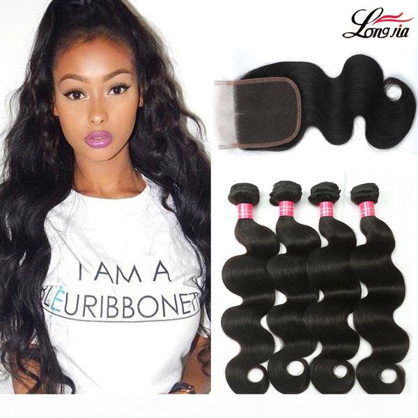 unprocessed brazilian virgin hair body wave human hair bundles with lace closure human hair extensions brazilain body wave with lace closure, Black 
unprocessed brazilian virgin hair body wave human hair bundles with lace closure human hair extensions brazilain body wave with lace closure, Black