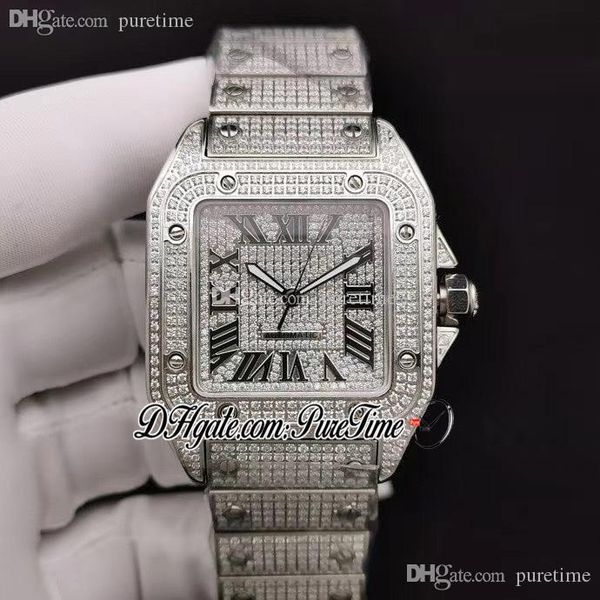 drf 100 paved simulated diamonds dial black roman markers diamonds bracelet eta a2824 automatic mens watch hip hop bling jewelry puretime a1, Slivery;brown
drf 100 paved simulated diamonds dial black roman markers diamonds bracelet eta a2824 automatic mens watch hip hop bling jewelry puretime a1, Slivery;brown
