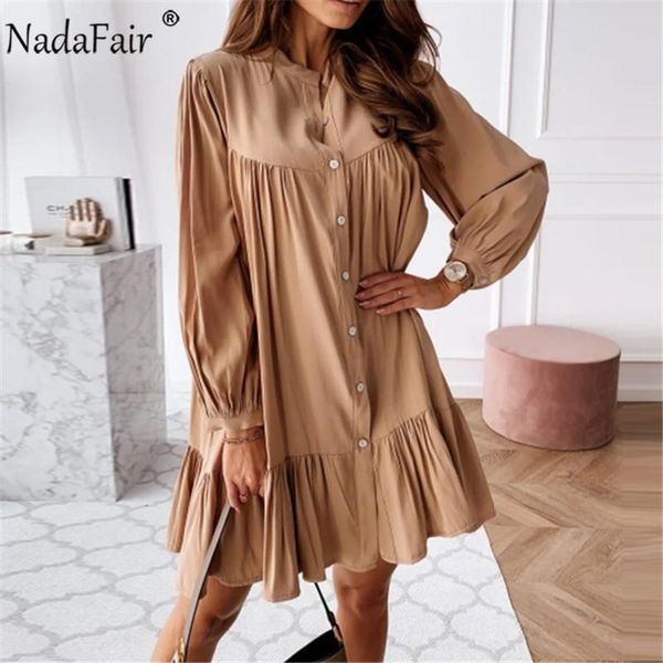 casual dresses nadafair ruffles pleated shirt dress for women long sleeve o neck button up solid a-line loose mini, Black;gray
casual dresses nadafair ruffles pleated shirt dress for women long sleeve o neck button up solid a-line loose mini, Black;gray