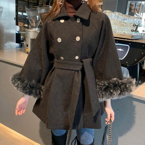 wool coat women double breasted ladies elegant temperament womens clothing adjustable waist korean fashion winter clothes chic1, Black
wool coat women double breasted ladies elegant temperament womens clothing adjustable waist korean fashion winter clothes chic1, Black