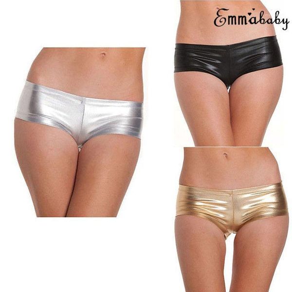 shiny lingerie femme womens mini short stretchy golden&sliver solid lingerie underwear metallic erotic panties1, Black;pink
shiny lingerie femme womens mini short stretchy golden&sliver solid lingerie underwear metallic erotic panties1, Black;pink