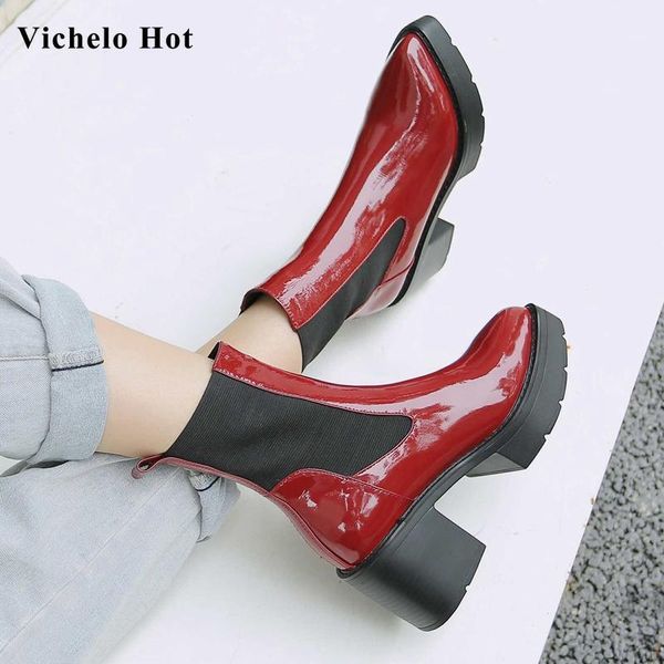boots vichelo genuine leather pointed toe mixed colors high heels platform young lady winter women keep warm ankle l101, Black
boots vichelo genuine leather pointed toe mixed colors high heels platform young lady winter women keep warm ankle l101, Black